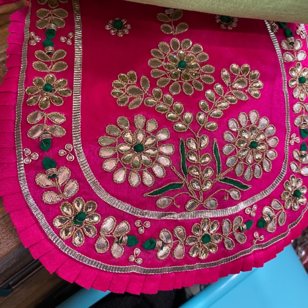 Embroidered and Embellished Drawstring Pouch - Picture 4 of 4